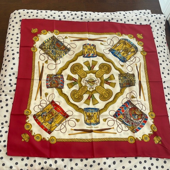 Hermes silk scarf 90cm 35-35